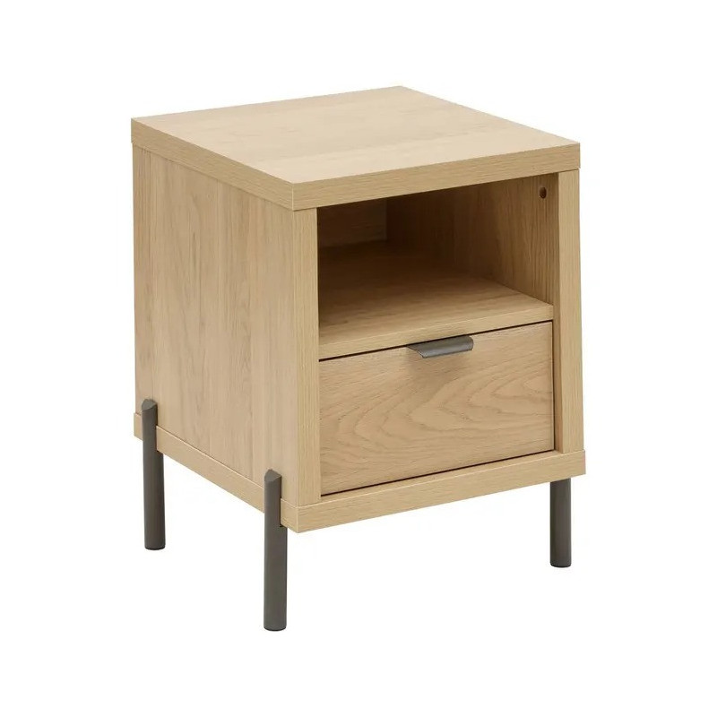Table de chevet Alvo 1 tiroir 50,5 cm MDF naturel 5five - Le Dépôt Bailleul