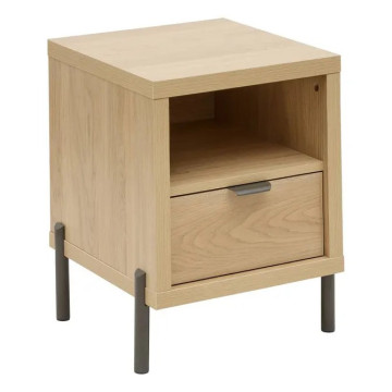 Table de chevet Alvo 1 tiroir 50,5 cm MDF naturel 5five - Le Dépôt Bailleul