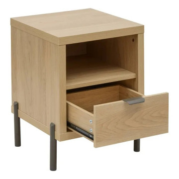 Table de chevet Alvo 1 tiroir 50,5 cm MDF naturel 5five - Le Dépôt Bailleul