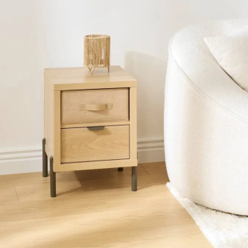 Table de chevet Alvo 1 tiroir 50,5 cm MDF naturel 5five - Le Dépôt Bailleul