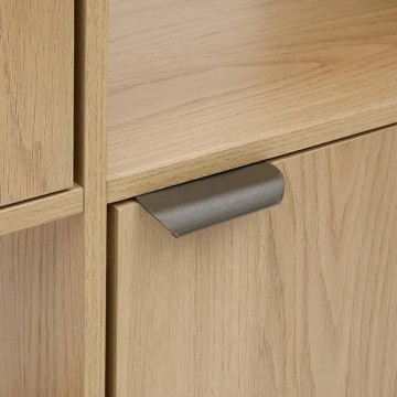 Etagère 6 cases 3 portes Alvo 116,5 cm MDF naturel 5five - Le Dépôt Bailleul