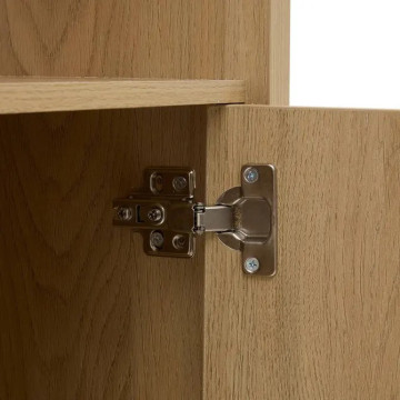 Etagère 6 cases 3 portes Alvo 116,5 cm MDF naturel 5five - Le Dépôt Bailleul