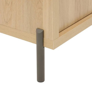 Etagère 6 cases 3 portes Alvo 116,5 cm MDF naturel 5five - Le Dépôt Bailleul