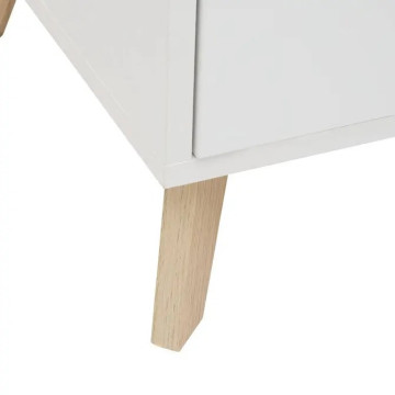 Meuble TV 2 tiroirs Luma 120 cm blanc 5five - Le Dépôt Bailleul