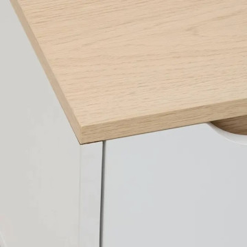 Meuble TV 2 tiroirs Luma 120 cm blanc 5five - Le Dépôt Bailleul