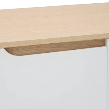 Meuble TV 2 tiroirs Luma 120 cm blanc 5five - Le Dépôt Bailleul