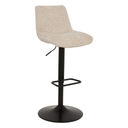 Tabouret de bar pivotant ajustable Cirea chenille beige Atmosphera - Le Dépôt Bailleul