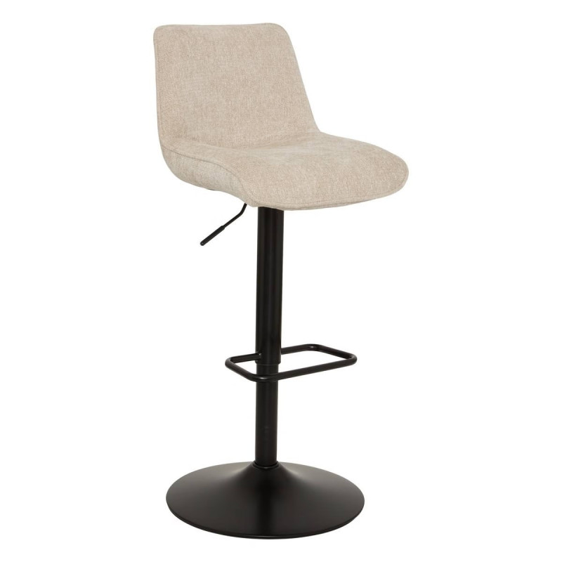 Tabouret de bar pivotant ajustable Cirea chenille beige Atmosphera - Le Dépôt Bailleul