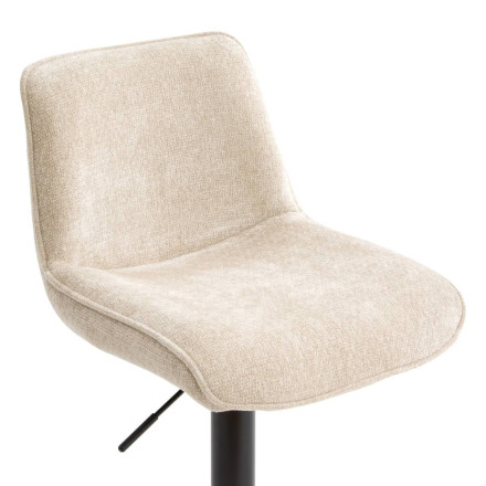 Tabouret de bar pivotant ajustable Cirea chenille beige Atmosphera - Le Dépôt Bailleul