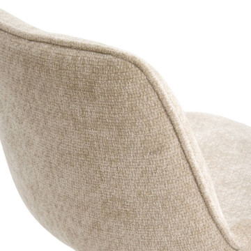 Tabouret de bar pivotant ajustable Cirea chenille beige Atmosphera - Le Dépôt Bailleul
