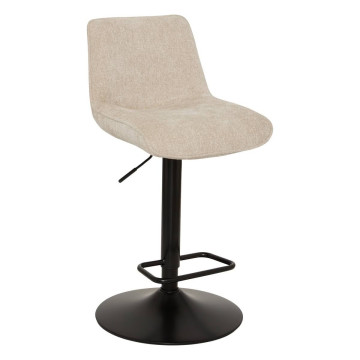 Tabouret de bar pivotant ajustable Cirea chenille beige Atmosphera - Le Dépôt Bailleul