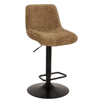 Tabouret de bar pivotant ajustable Cirea chenille bronze Atmosphera - Le Dépôt Bailleul