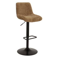 Tabouret de bar pivotant ajustable Cirea chenille bronze Atmosphera - Le Dépôt Bailleul