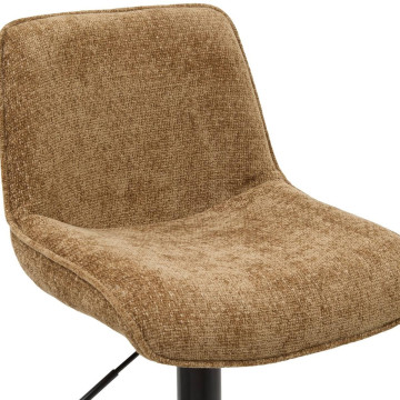 Tabouret de bar pivotant ajustable Cirea chenille bronze Atmosphera - Le Dépôt Bailleul