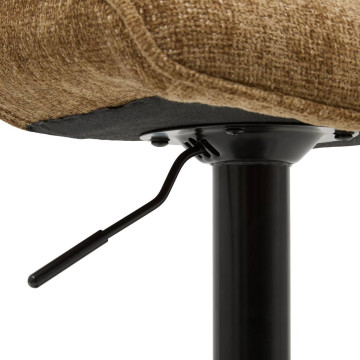 Tabouret de bar pivotant ajustable Cirea chenille bronze Atmosphera - Le Dépôt Bailleul