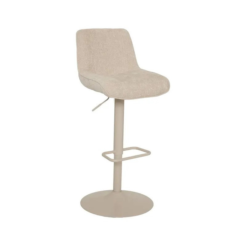 Tabouret de bar pivotant ajustable Cirea chenille beige/beige Atmosphera - Le Dépôt Bailleul