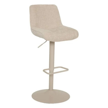 Tabouret de bar pivotant ajustable Cirea chenille beige/beige Atmosphera - Le Dépôt Bailleul