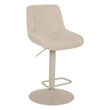 Tabouret de bar pivotant ajustable Cirea chenille beige/beige Atmosphera - Le Dépôt Bailleul