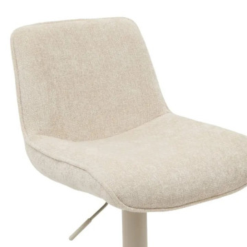 Tabouret de bar pivotant ajustable Cirea chenille beige/beige Atmosphera - Le Dépôt Bailleul