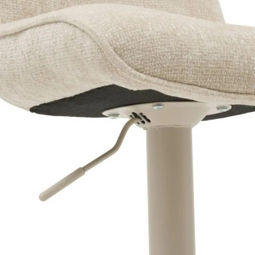 Tabouret de bar pivotant ajustable Cirea chenille beige/beige Atmosphera - Le Dépôt Bailleul