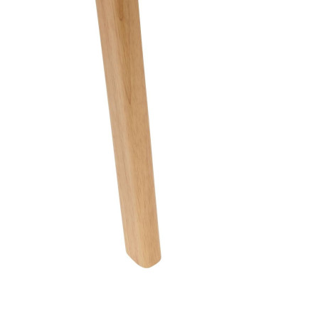 Fauteuil repas Amza chenille ivoire pieds bois naturel Atmosphera - Le Dépôt Bailleul