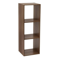 Etagère en bois 3 cases Mix effet noyer 5five - Le Dépôt Bailleul