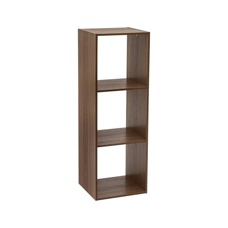 Etagère en bois 3 cases Mix effet noyer 5five - Le Dépôt Bailleul