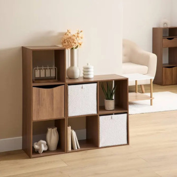 Etagère en bois 3 cases Mix effet noyer 5five - Le Dépôt Bailleul