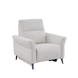Fauteuil relax électrique Liam tissu chenille beige Takasit - Le Dépôt Bailleul