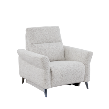 Fauteuil relax électrique Liam tissu chenille beige Takasit - Le Dépôt Bailleul