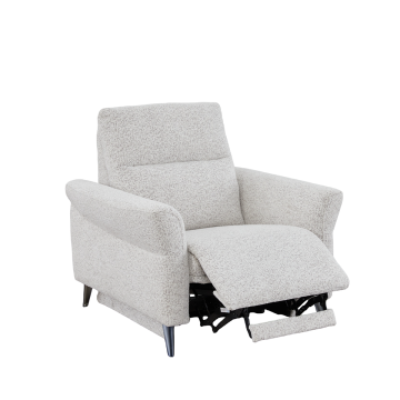 Fauteuil relax électrique Liam tissu chenille beige Takasit - Le Dépôt Bailleul
