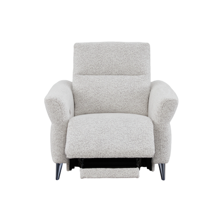 Fauteuil relax électrique Liam tissu chenille beige Takasit - Le Dépôt Bailleul
