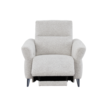 Fauteuil relax électrique Liam tissu chenille beige Takasit - Le Dépôt Bailleul