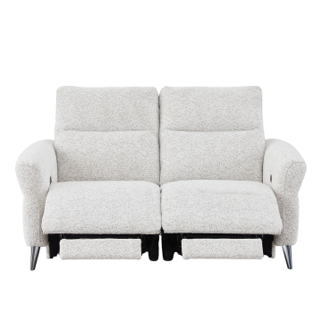 Canapé 2 places relax électrique Liam tissu chenille beige Takasit - Le Dépôt Bailleul
