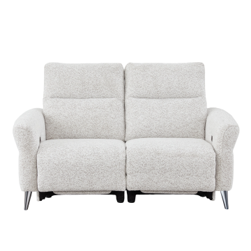 Canapé 2 places relax électrique Liam tissu chenille beige Takasit - Le Dépôt Bailleul