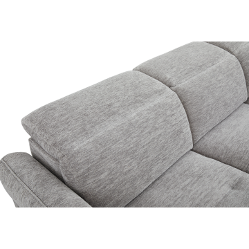 Canapé d'angle droit avec relax électrique Nino gris Takasit - Le Dépôt Bailleul