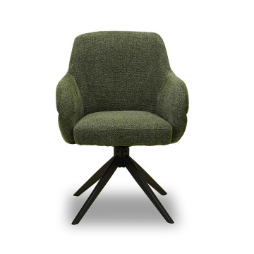 Chaise pivotante Nolan tissu vert Takasit - Le Dépôt Bailleul