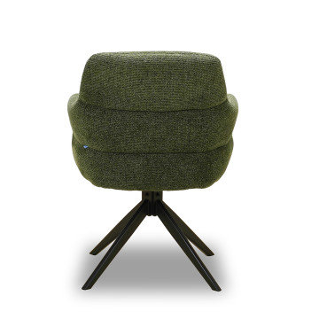 Chaise pivotante Nolan tissu vert Takasit - Le Dépôt Bailleul