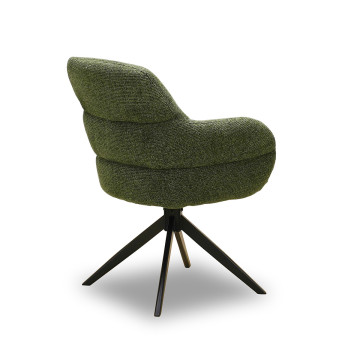 Chaise pivotante Nolan tissu vert Takasit - Le Dépôt Bailleul