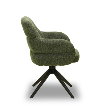 Chaise pivotante Nolan tissu vert Takasit - Le Dépôt Bailleul