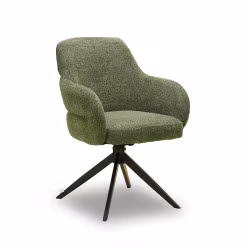 Chaise pivotante Nolan tissu vert Takasit - Le Dépôt Bailleul