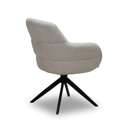 Chaise pivotante Nolan tissu beige Takasit - Le Dépôt Bailleul