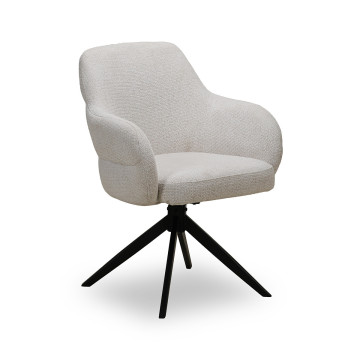 Chaise pivotante Nolan tissu beige Takasit - Le Dépôt Bailleul