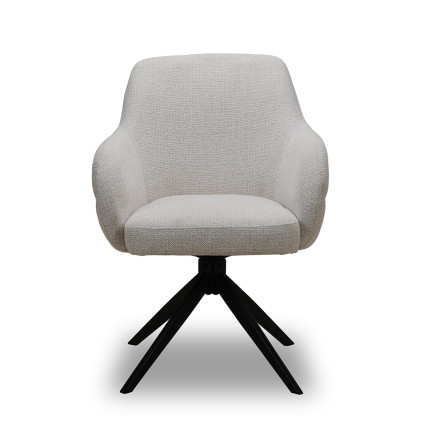 Chaise pivotante Nolan tissu beige Takasit - Le Dépôt Bailleul
