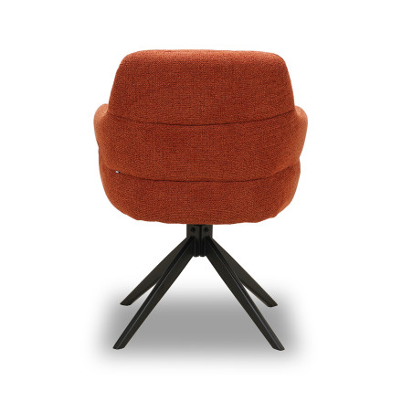 Chaise pivotante Nolan tissu terracotta Takasit - Le Dépôt Bailleul