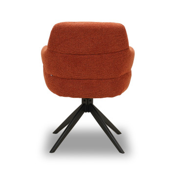 Chaise pivotante Nolan tissu terracotta Takasit - Le Dépôt Bailleul