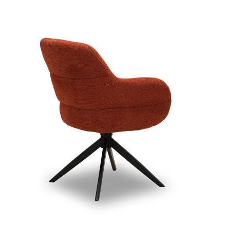 Chaise pivotante Nolan tissu terracotta Takasit - Le Dépôt Bailleul