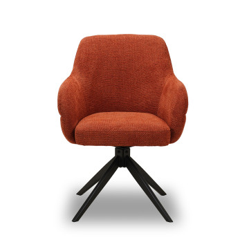 Chaise pivotante Nolan tissu terracotta Takasit - Le Dépôt Bailleul