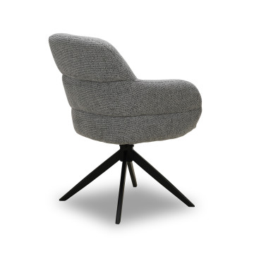 Chaise pivotante Nolan tissu gris Takasit - Le Dépôt Bailleul