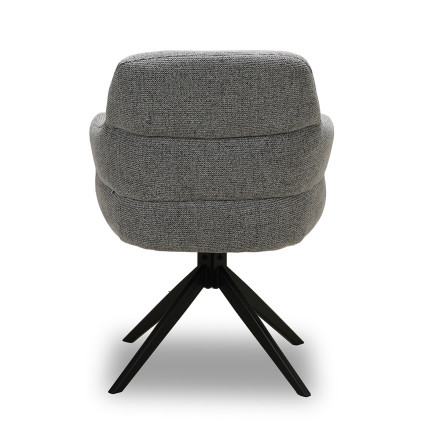 Chaise pivotante Nolan tissu gris Takasit - Le Dépôt Bailleul